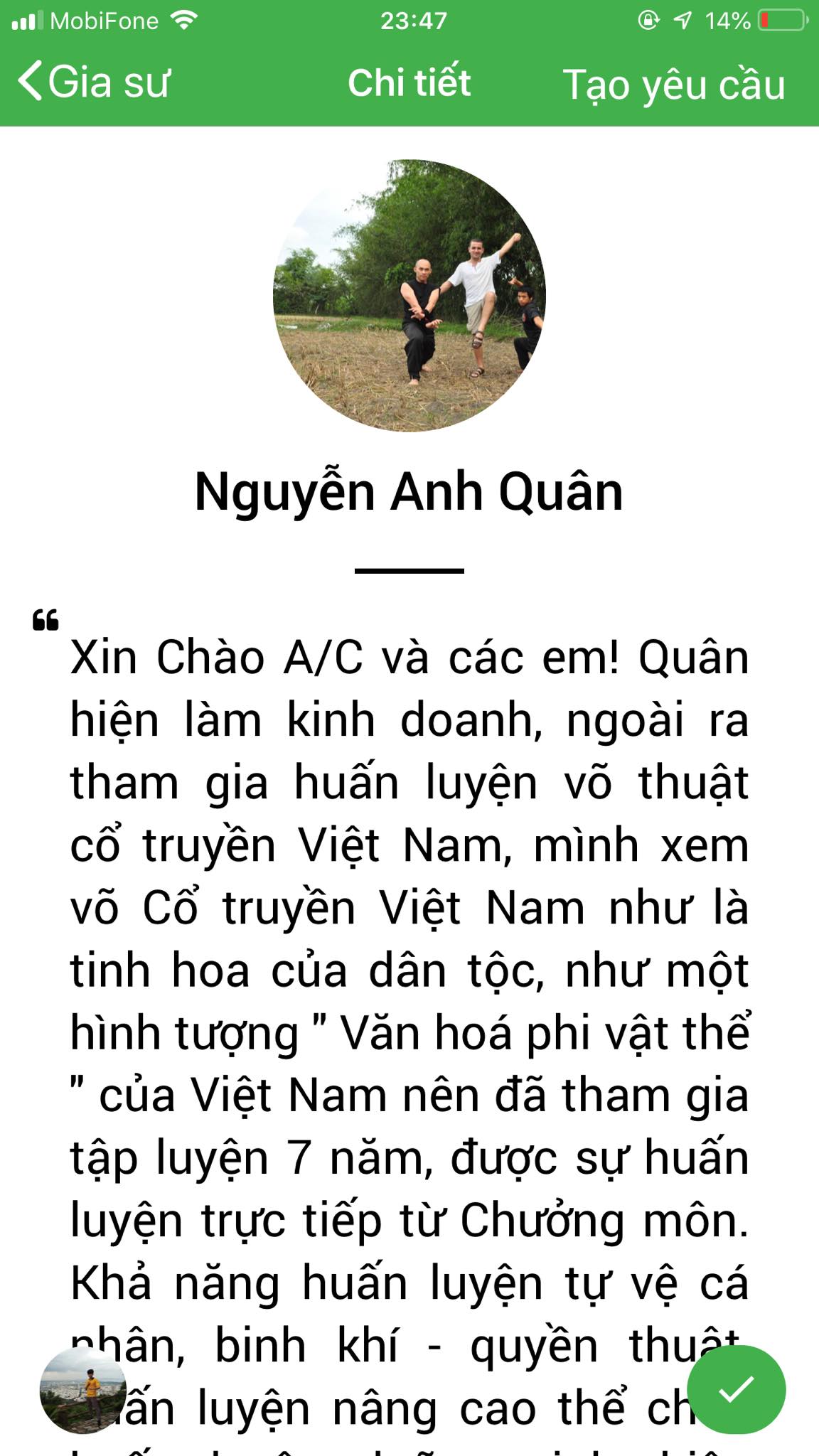App Daykemtainha.vn Võ thuật